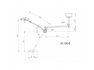 Lampa LED 100.000 LUX zabiegowo-operacyjna IGLUX IG-100C sufitowa